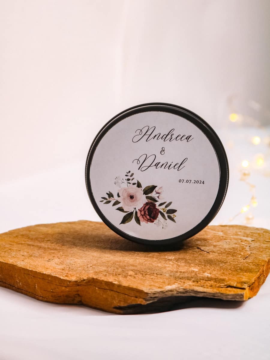 Marturii Nunta lumanare Cutiuta metalica 100g - imagine 20